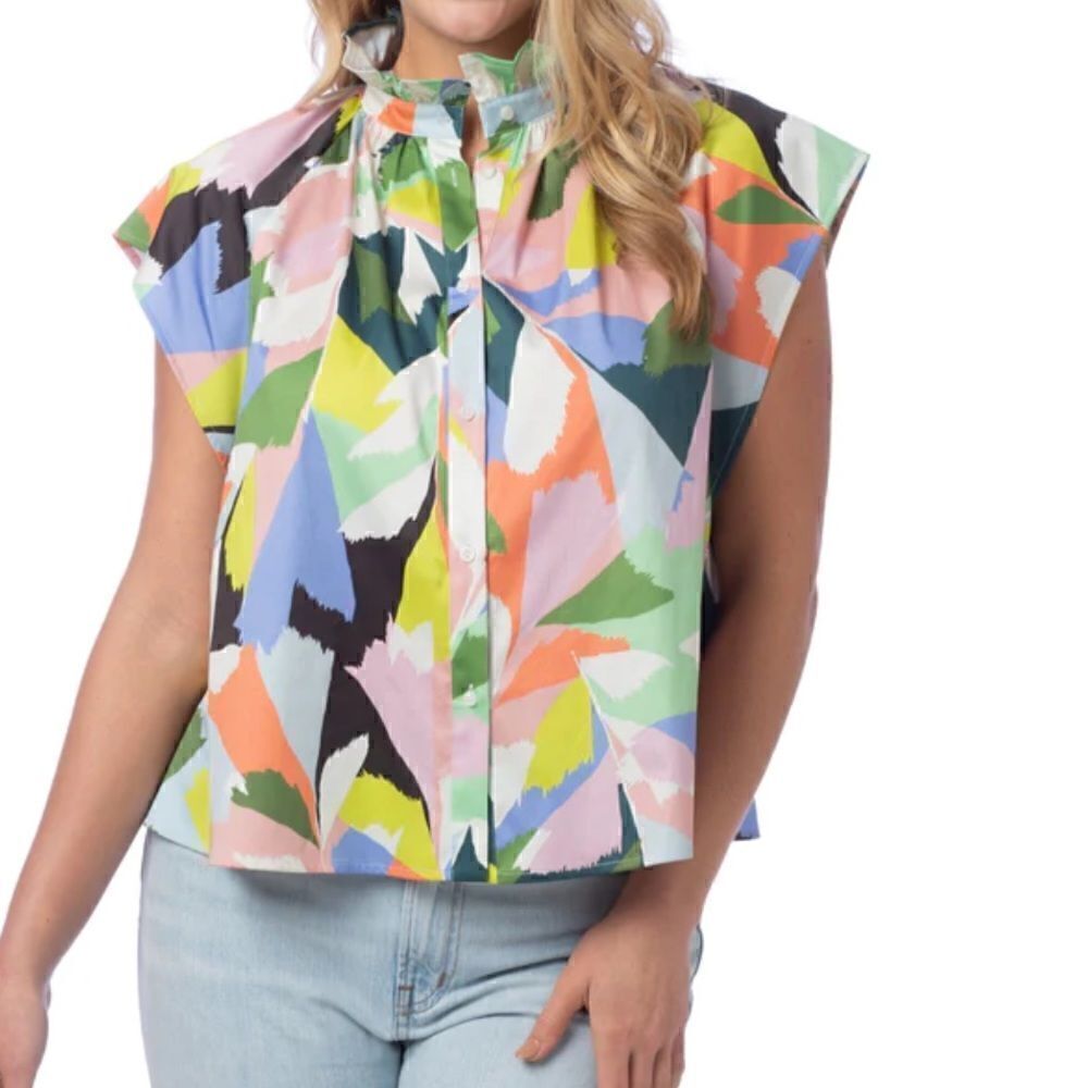 CROSBY BILLIE BLOUSE - POINCIANA XS